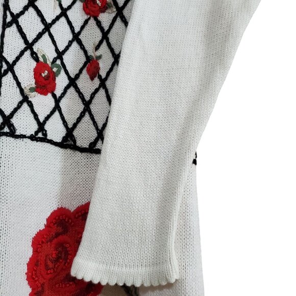 Donnkenny Classics Vintage Women’s Embroidered Pullover Sweater Size Medium - Picture 6 of 10